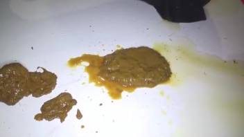Adorable Asian chick with a massive ass having diarrhea